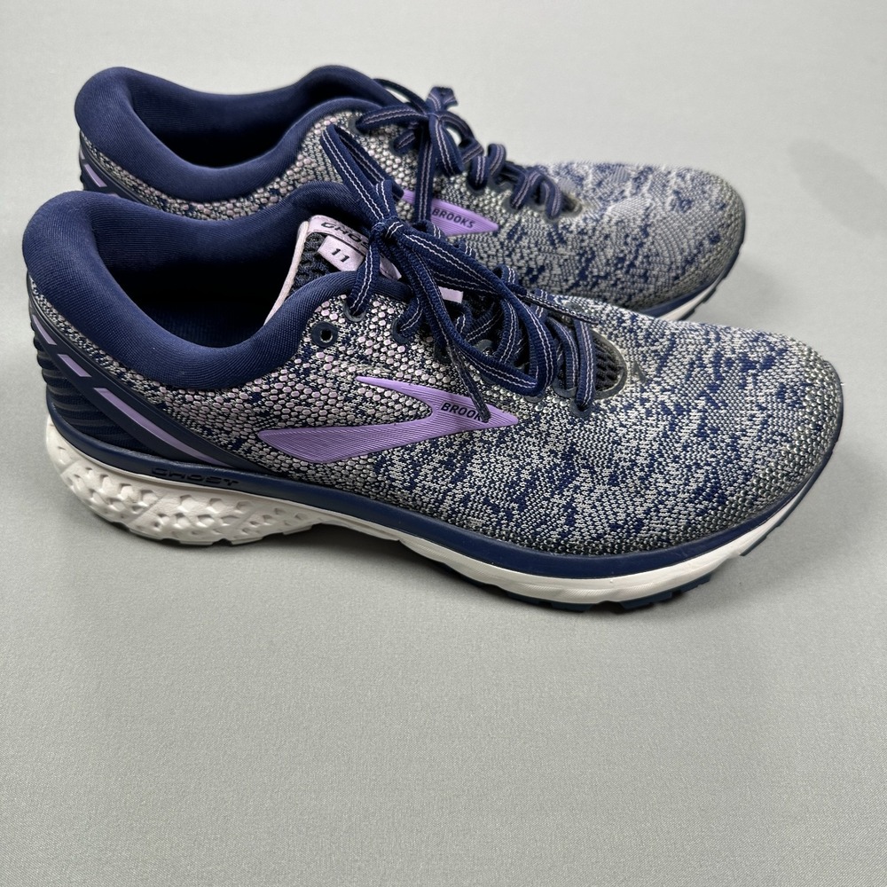 Brooks Ghost 11 Womens Running Shoes Size 8.5 B Blue Purple 1202771B406